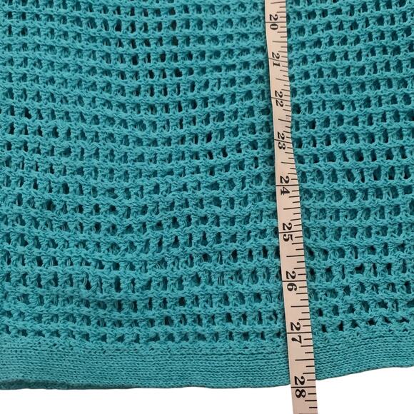 NWT Chico's Sweater Women's Sz 4 (2X) Open Stitch Waterloo Blue Dolman Sleeve - Picture 8 of 8